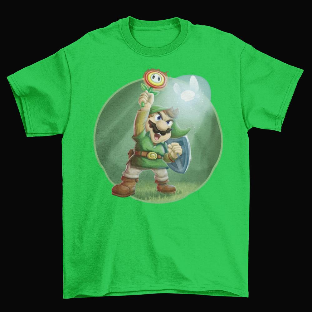 Legend of Zelda Mario T-Shirt Unisex Cotton Adult Funny Link Hylian Game New