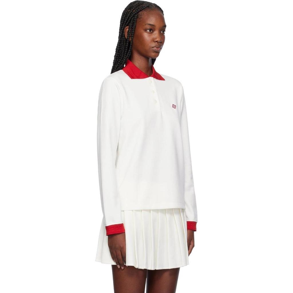 Casablanca Mens Jersey Long-Sleeved Polo Shirt