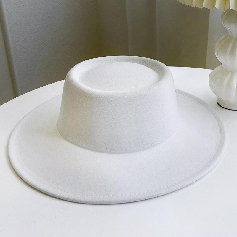 

Hot autumn and winter imitation wool hat top hat small concave top felt hat average size