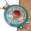 Handmade Tibetan Silver Gemstone Turquoise Red Coral Nepali Necklace Jewelry