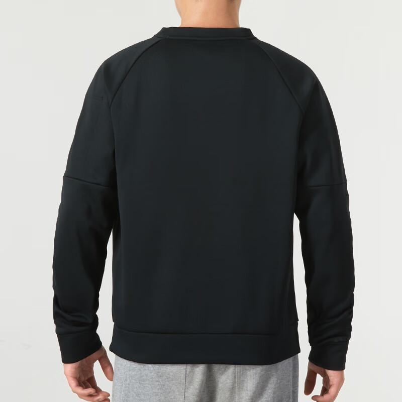 Nike Solid Color Crew Neck Sports Sweatshirt Men sweatshirt Black FB8506-010