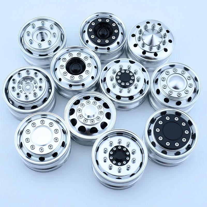 2pcs Metal Upgrade 20mm/25mm Width Wheel Drive/Bearing Hub Rim for 1/14 Tamiya RC Truck SCANIA 770S VOLVO FH16 MAN Model Car