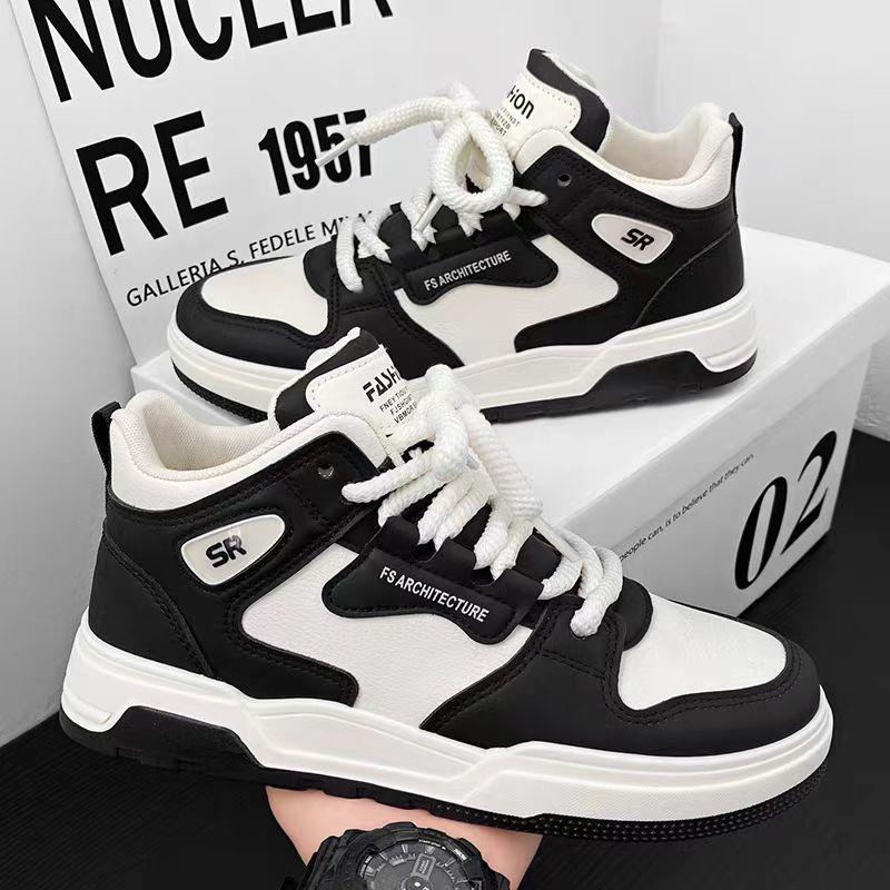 Men's shoes spring new high-top casual shoes trendy versatile platform shoes boys sports trendy shoes