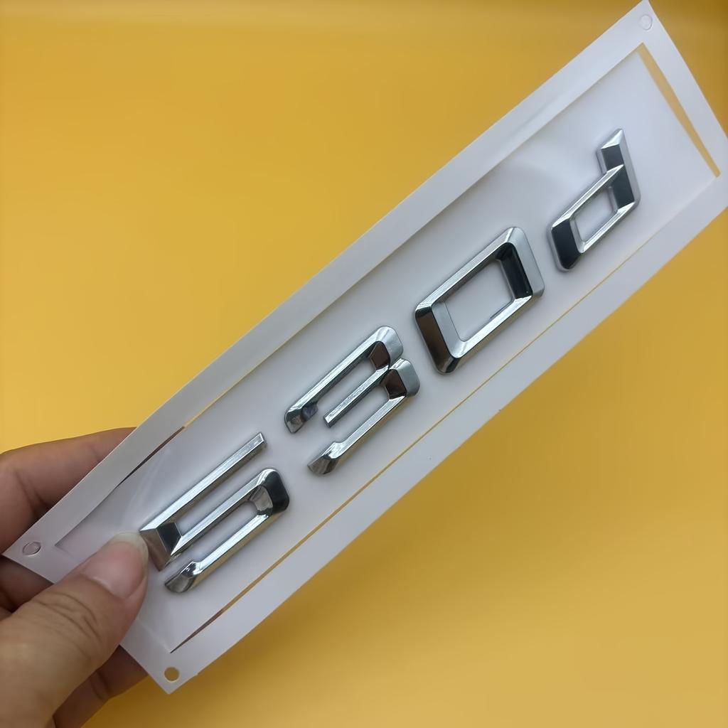 1Pc 3D 325d 330d 525d 530d Emblem Car Rear Trunk Emblem Badge for 3series 5series Accessories Car Accessories Car Modification Car Modification Parts