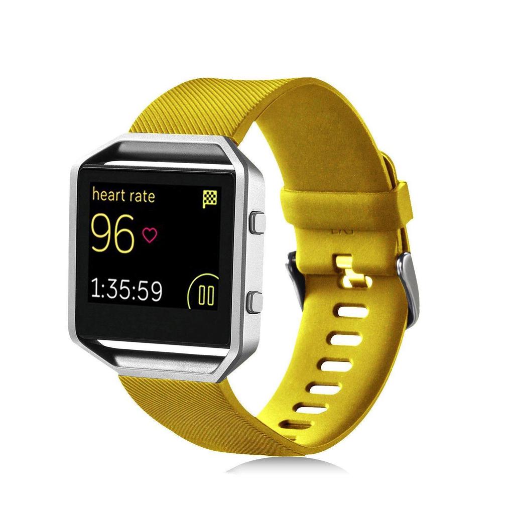 For Fitbit Blaze Silicone Watch Band With Stainless Steel Buckle For Fitness Tracking And Daily Wear