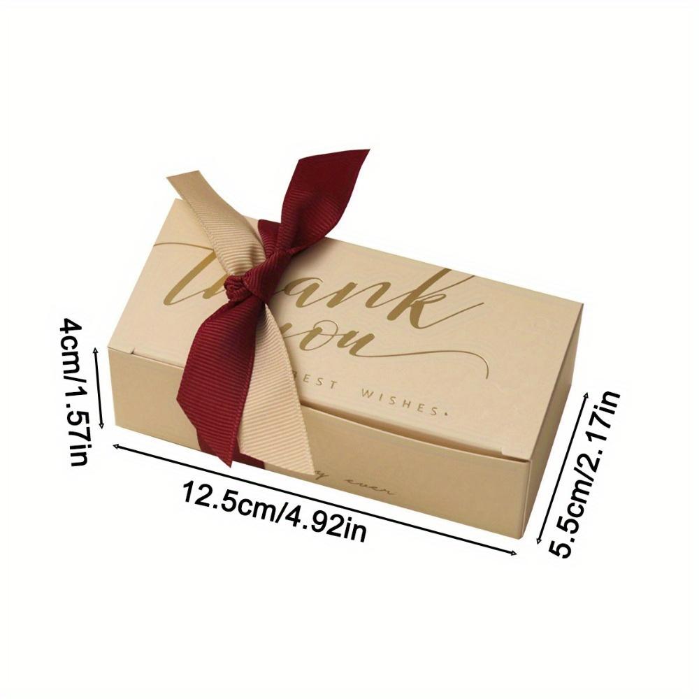 30pcs Wedding Party Favor Boxes Gift Box Treat Boxes with Ribbon Kraft Paper Thank You Box Gift Boxes for Wedding Bridal Shower Birthday Festivals