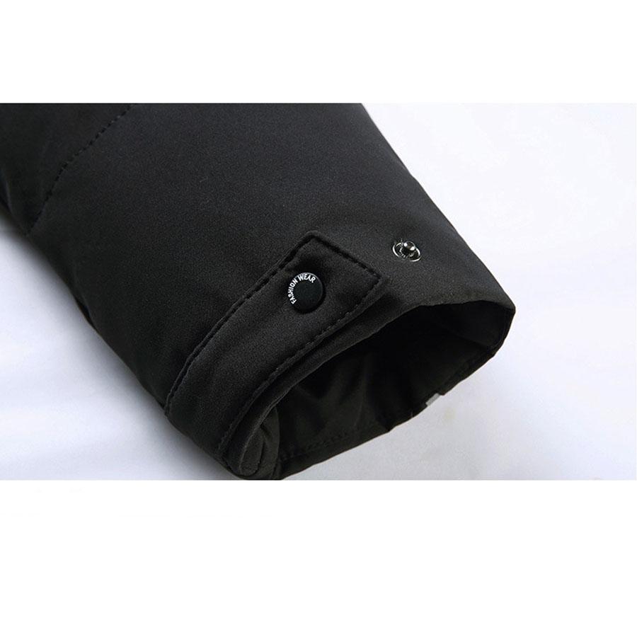 Herren-Daunenjacke, Outdoor-Jacke, Kunstfell, lang, knielang, einfarbig, verdickte Baumwolle, Arbeitskleidung, Übergröße M-5XL