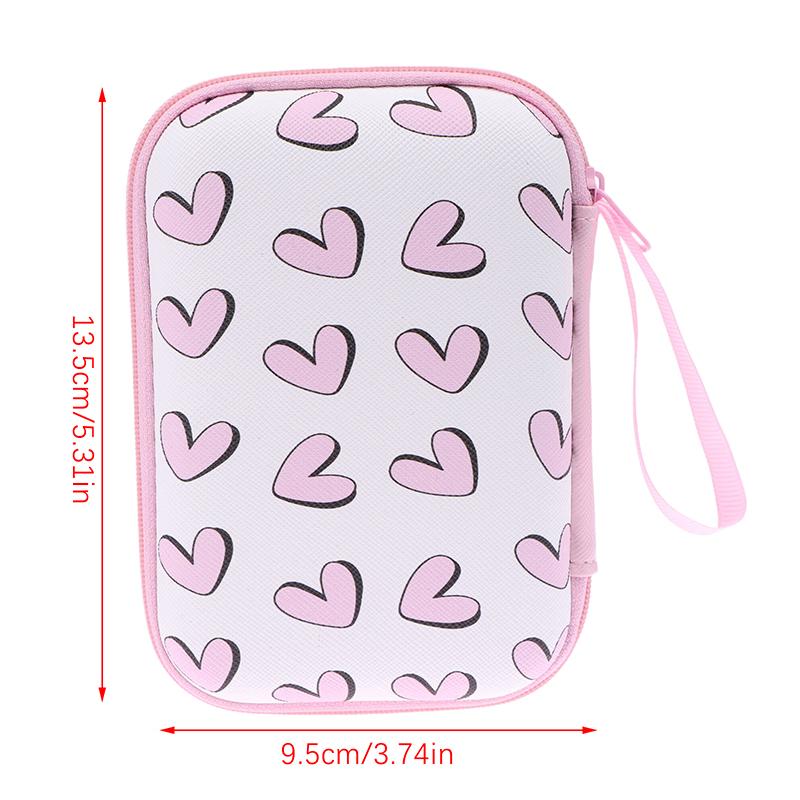 Heart Butterfly Headphone Data Cable Storage Bags Charger Power Bank Rectangular Box Zipper Bag Pocket Pouch