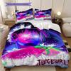 Juice Wrlds Neon Legacy Three-piece set (1 * duvet cover + 2 * pillowcase, without core) 2D Flat Bedding set Christmas birthday gift