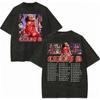 Vintage Washed Rapper Cardi B Graphic T Shirts Little Miss Drama Tour 2026 Tshirts Men Women Clothing Hip Hop Fashion Tshirt