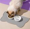 Silikonmatte for hundekatte med høye lepper Non-Stick vanntett fôringspute Valpematerbrett Vannpute Dekkematte