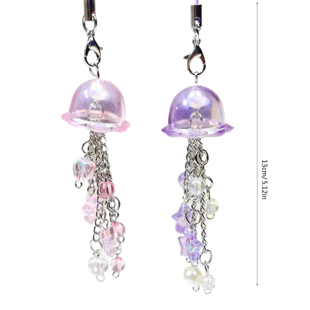 Breloc Acrilic Unic Meduză Șnururi de Telefon Lanț Pandantiv Delicat pentru Geantă Portofel pentru Telefoane Chei și Decorațiune Căști