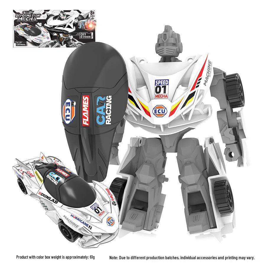 Alloy Transforming Mecha Robot Inertial Car Toy for Kids