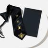 Punk Necktie With Adjustable Elastic Strap And Metal Insect Decors For Men Women Dark Fashion Cosplay Uniform Accessory