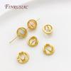 Round Bead Frame 18K Gold Plated Through Hole Bead Circle, Spacer Beads Connectors DIY Bracelet Necklace Beading Jewelry Making
