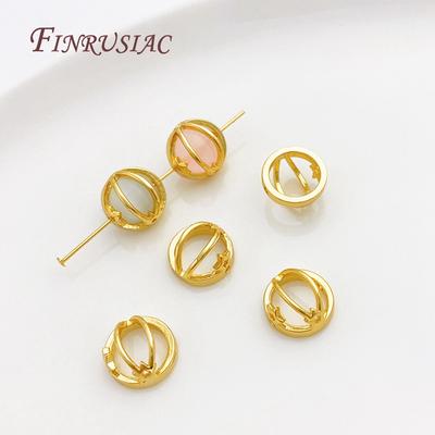 Runder Perlenrahmen 18K Goldbeschichtet Durchgangsloch Perlenkreis, Abstandshalter Verbinder DIY Armband Halskette Perlen Schmuckherstellung