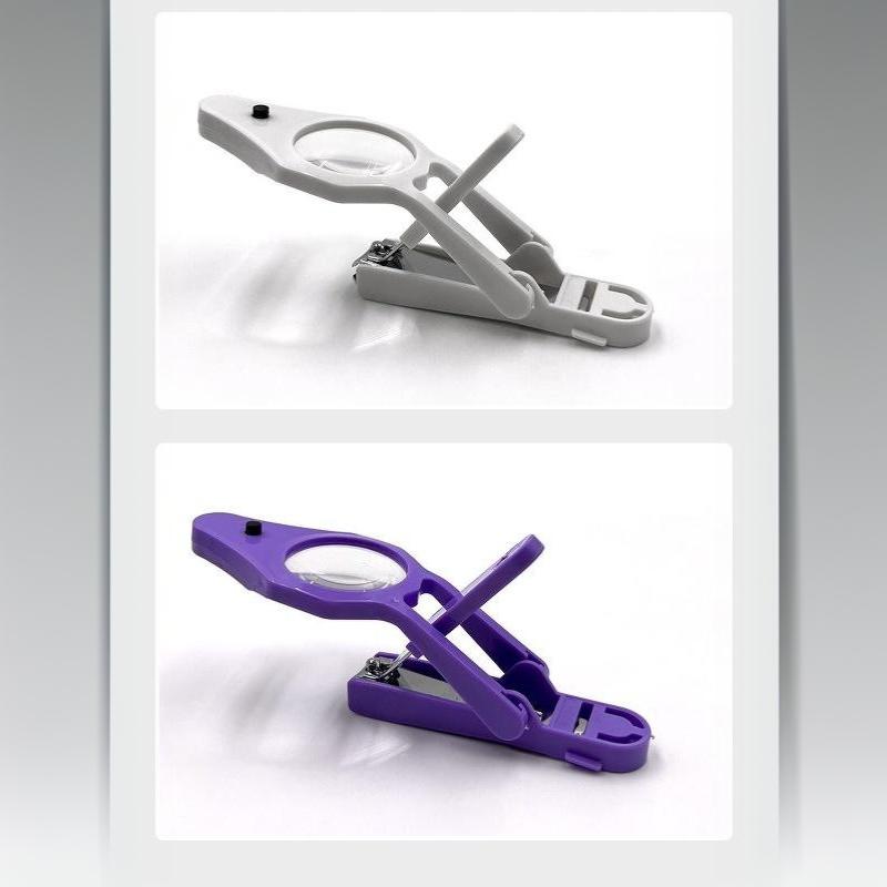 Multifunctional Antisplash LED Nail Clippers Magnifier Non-Slip Handle Nail Cutter for Kids Elderly Daily Grooming