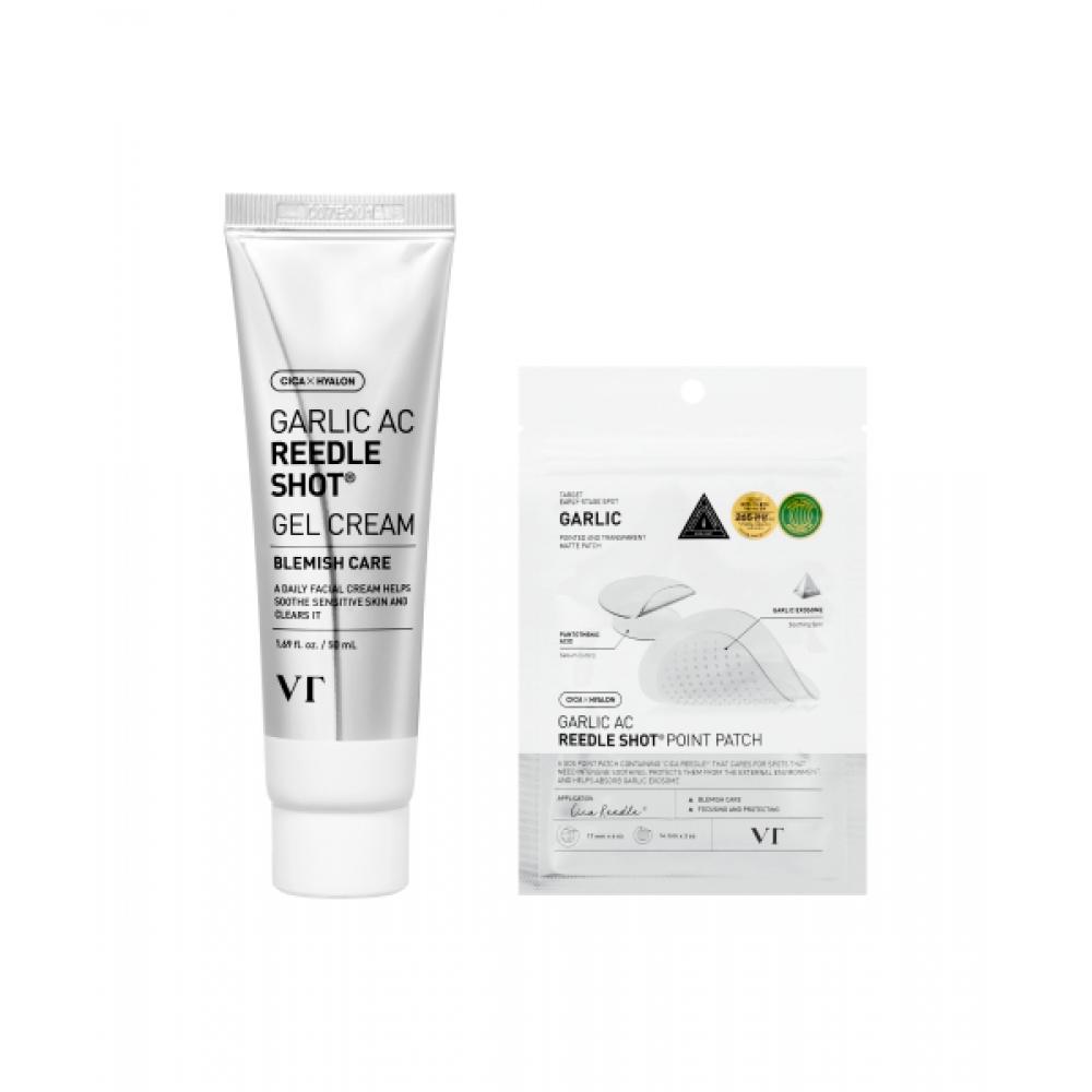 Vt Cosmetics Vt Garlic Ac Riddleshot Gel Cream+point Patch 9ea Garlic AC Riddleshot Gel Cream+Point Patch