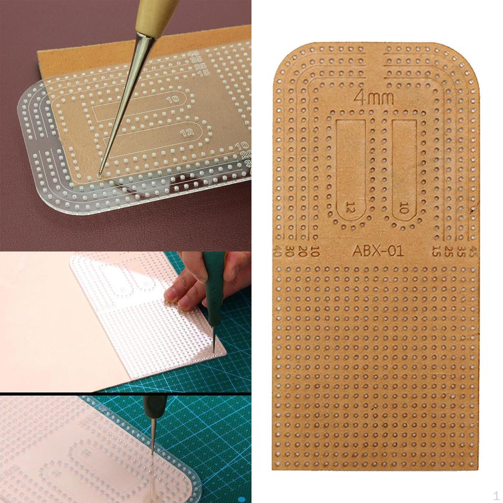 1 Piece Handcrafted Leather Acrylic Punching Positioning Calculation Rule Stencil Template