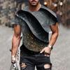 European and American Cross-border Summer Men's T-shirt 3D Digital Printing Short Sleeve LiExpress