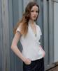 Peulibeo07 Lace Frill Wrap Blouse [Frsp07Bl06]_Ivory