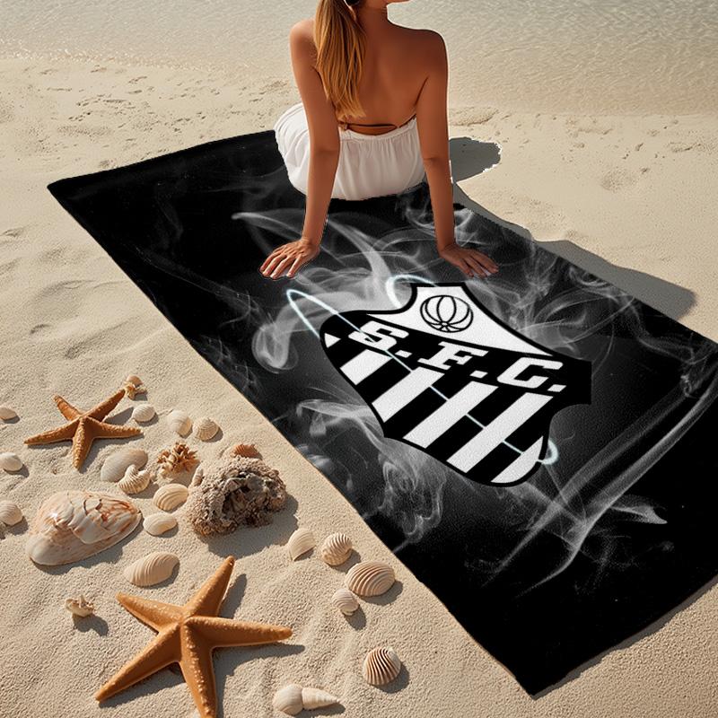 Santos Futebol Emblem Beach Towel, Quick-drying, Easy to Care for, Use for Both Fitness and Beach Vacations,Sports Essential Fan Gift