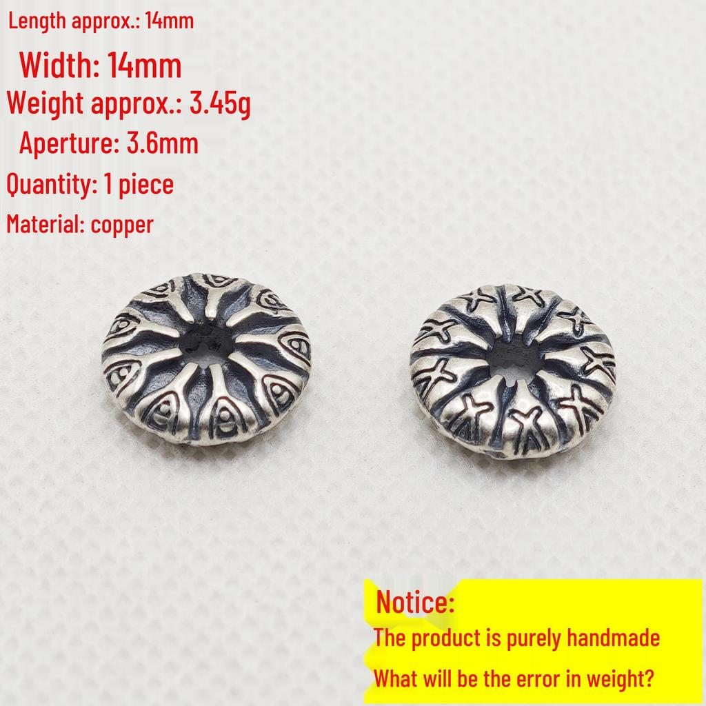 925 Sterling Silver Four-Leaf Clover Square Bead Spacer for DIY Crystal Bracelets