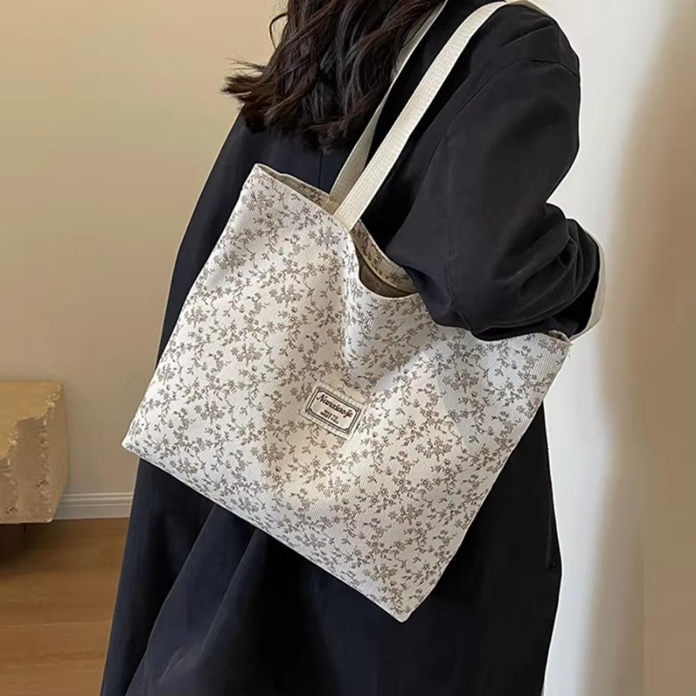 Tender Color Shoulder Bags Corduroy Fabric Handbag Creative Casual Bags  Casual Outing