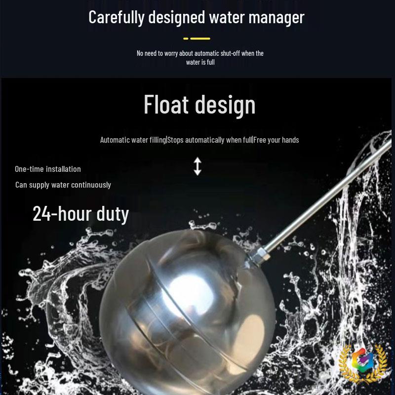 304 Stainless Steel Float Valve Water Level Controller for Tank/Tower, DN50 4-Point Inlet.