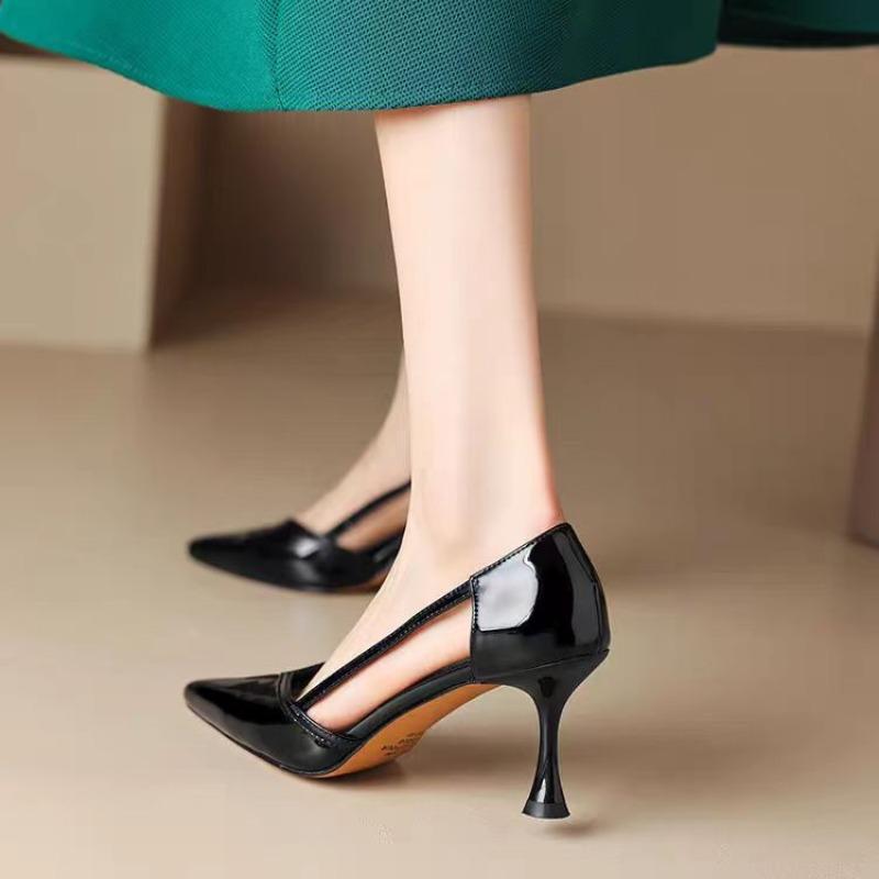 Fashion Mid Heel Office & Career Sandals Slip-on Solid Shoes Female 2024 Hot Sale Shallow Thin Heels Classics Women's Sandals Sandálias