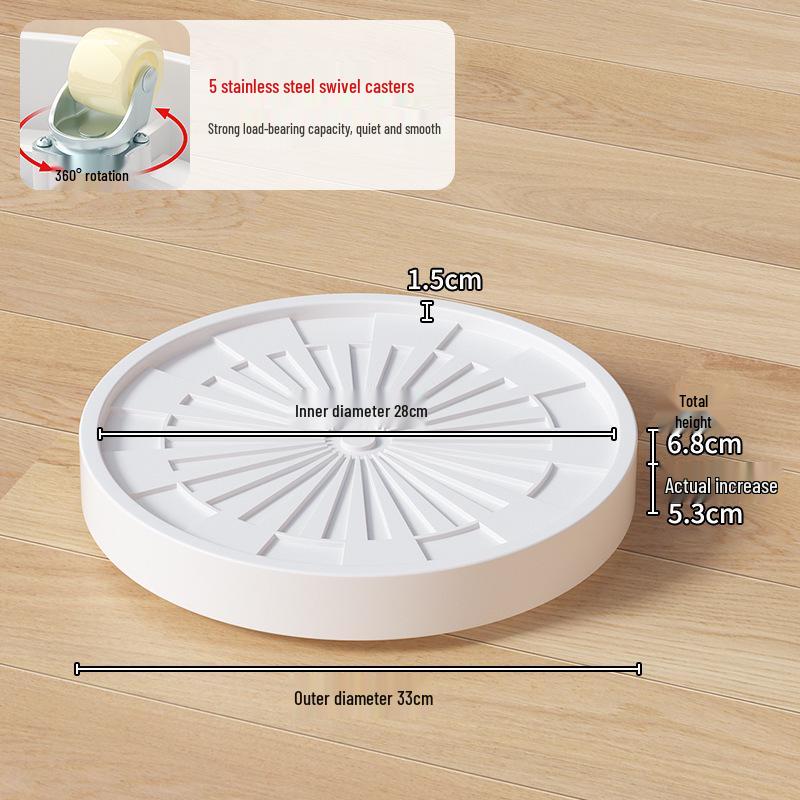 Large Flower Pot Mobile Tray with Hidden Wheels, High Load Capacity, Thickened Plastic