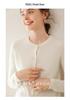 Women's Round Neck Slimming Cashmere Cardigan - Autumn/Winter 2024 Collection, Solid Color Short Jacket