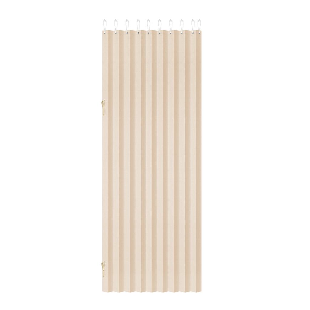 SucceBuy Accordion Door 47x78inch Blackout Fabric Folding Magnetic Door Curtain with Hanging Hooks for Doorways Bedrooms 1 Panel