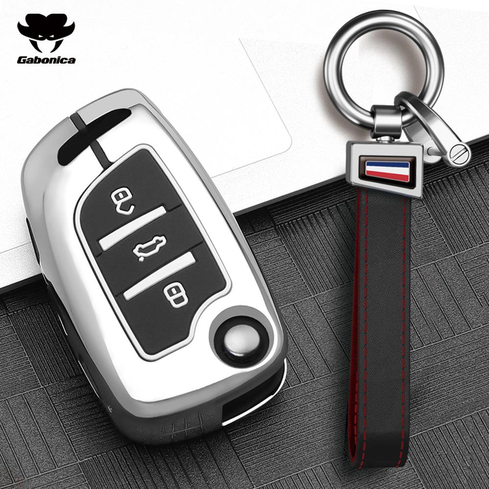 Estuche Plegable para Llave de Coche de Aleación de Zinc de 3 Botones Cubierta Completa Para Peugeot Citroen C1 C2 C3 C4 C5 Ds3 Ds4 Ds5 Ds6 Accesorios de Carcasa para Llave de Coche