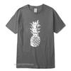 Cool Unisex Fashion Casual Top Quality 100 Cotton Loose Pineapple Printed T Shirt Casual Loose Cool Unisex T Shirt For Unisex