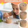 Zahnaufbewahrungsbox für Kinder, Naturholz-Erinnerungsbox für Milchzähne, Nabelschnur & Haare, Kompaktes Design mit Deckel für wertvolle Kindheitserinnerungen,