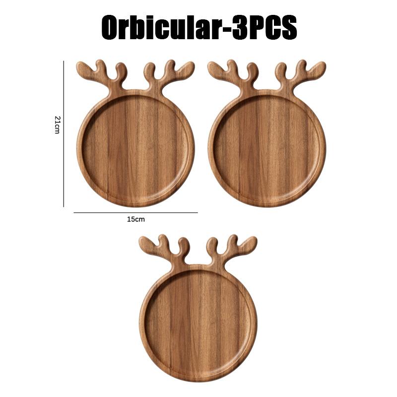 Appetizer Platter Decorative Christmas Tray Dessert/Snacks/Fruit/Cookies Wood Serving Platter Charcuterie Board Kitchen Supplies
