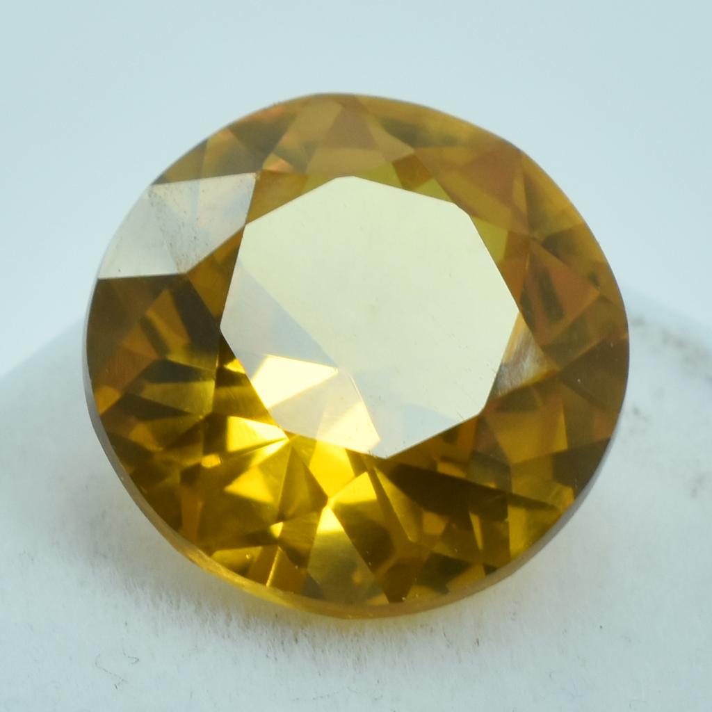 Natural Yellow Sapphire 6.05ct Round Cut Certified Loose Gemstone