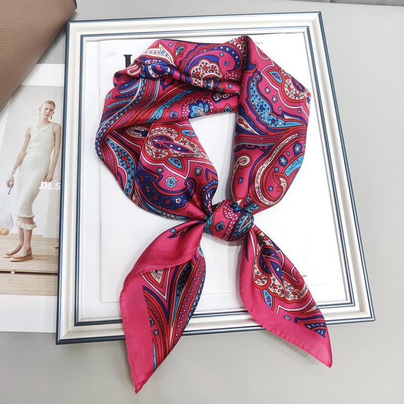 Strictly Selected 70 Silk Scarves, Simulated Silk Small Square Scarves For Women, Retro High-End Thin Versatile Professional Scarves