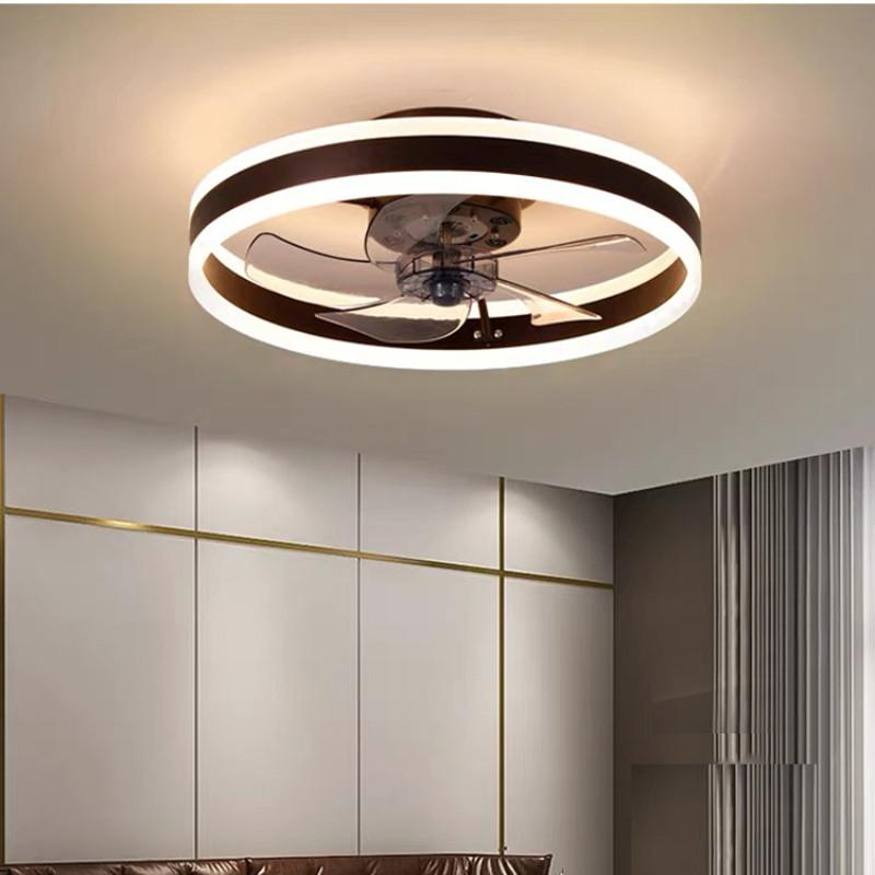 20 Zoll Haushalts-Elektro-Deckenventilator Schlafzimmer Einstellbare Helligkeit LED-Deckenventilatorleuchte Gleichstrommotor Deckenventilator mit Licht