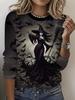 Spring Autumn Long Sleeve O-Neck Women T Shirts 3D Print Streetwear Casual Loose Tops Tees Plus Size