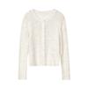 Langzi Round Neck French Lace Knit Cardigan