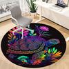 1pc Turtle Garden Office Round Area Rug, Indoor Mat Suitable ForOffice, Under Office Chairs Bedroom Living Room Home Decor, Room Deco  D096