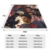 G-Gilmore Girl Flannel Blanket Jess Mariano Photo Collage Super Soft Throw Blanket for Couch Bed Travel Bedspread Sofa Bed Cover