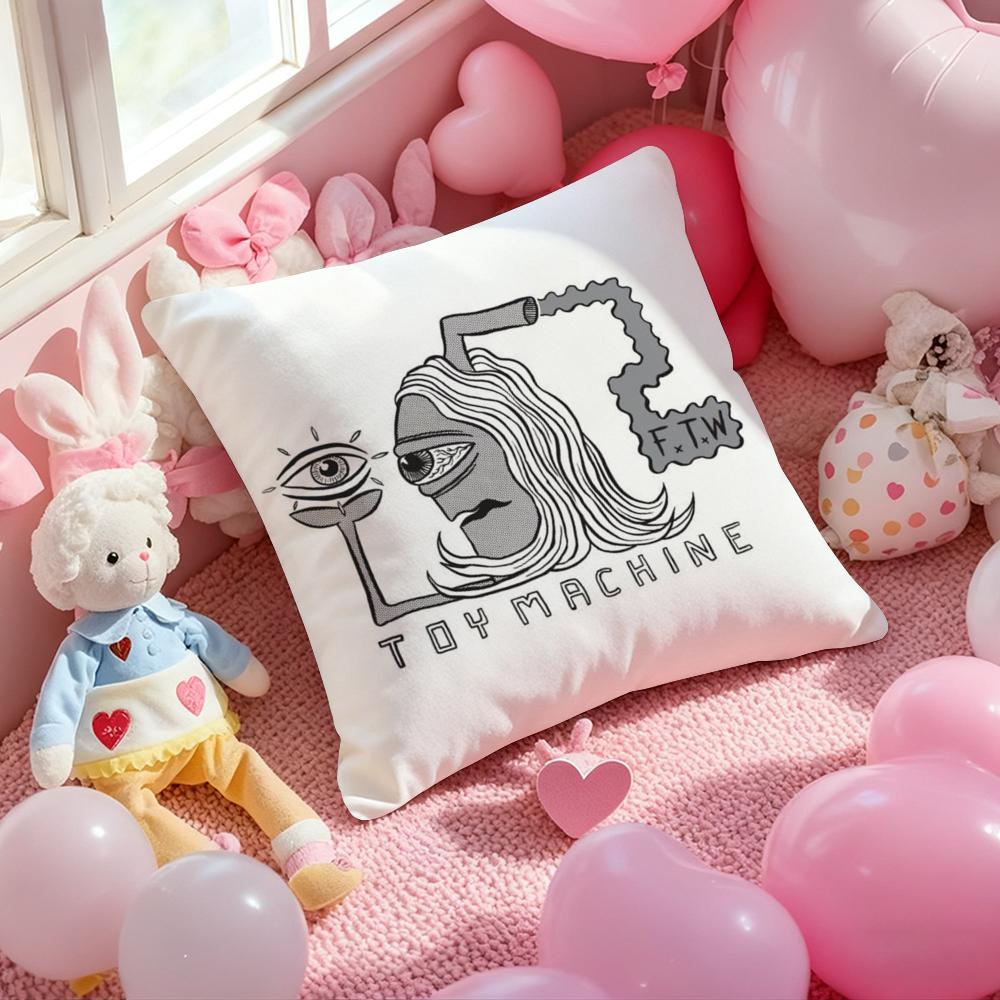 T-Toy M-MachineS S-SkateS Cushion Cover Pattern Printed Pillowcase for Living Room Sofa Cushion Cover & Bedroom Decor