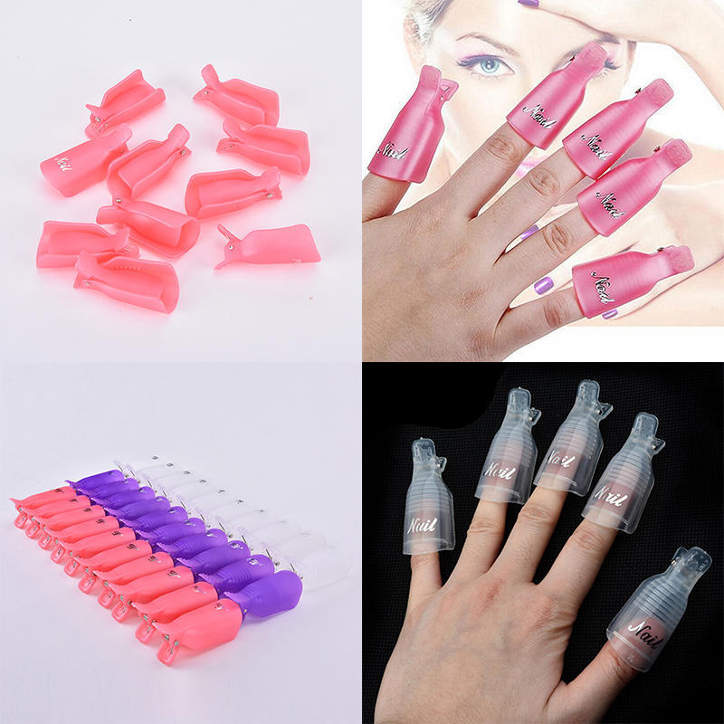 Plastic Nail Soak Off Uv Gel Art Polish Remover Wrap Gelish Clip Cap
