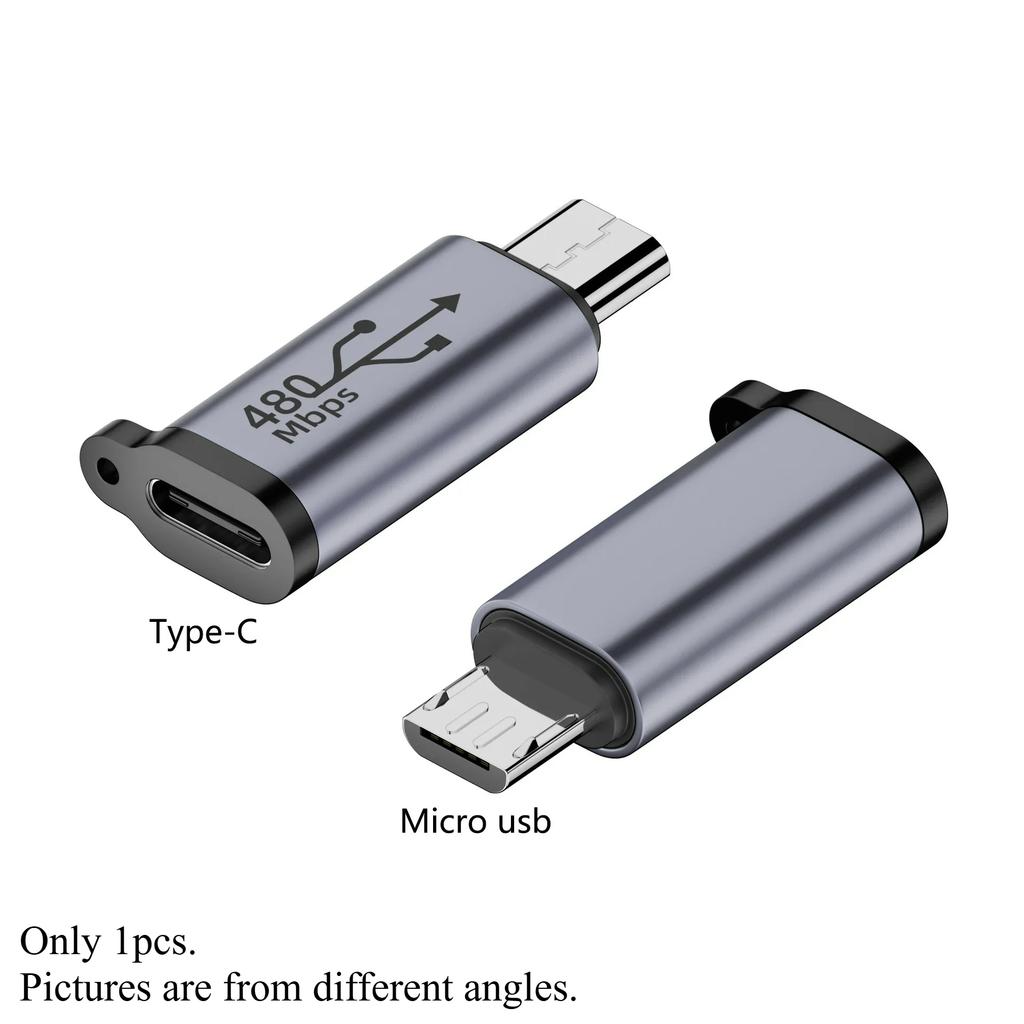 1-8 szt. Mini Adapter Konwerter USB Typu C Męski na iOS Micro Mini USB Żeński, Złącze Szybkiego Ładowania 480 Mbps Synchronizacji Danych Dla Xiaomi Samsung Telefon Komórkowy Smartphone