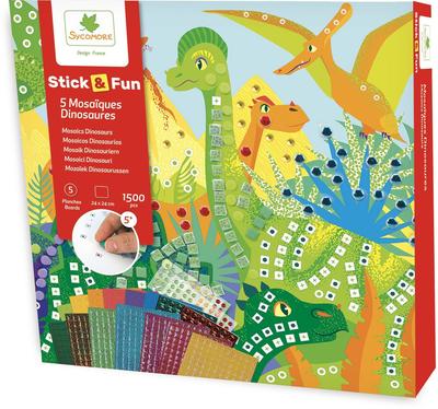 Mosaïques - SYCOMORE - Stick'N Fun - Dinosaures - Dès 5 Ans
