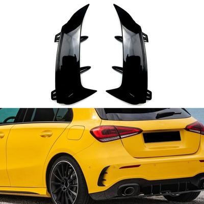 For Mercedes For Benz CLA W177 Rear Bumper Lip Spoiler Splitter Canards for Hatchback 2018  ABS Plastic Rear Spoiler 1 Pair