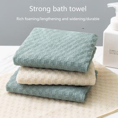 Paño de Frotar Japonés para Baño Depurador de Espalda Toalla de Poliéster Cepillo para Toallas de Espalda Exfoliante Ducha Cuerpo Baño